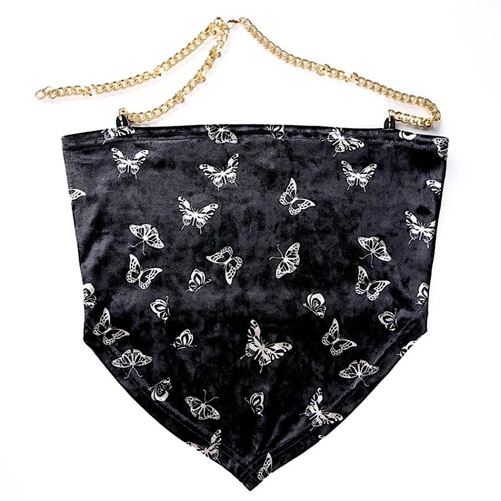 Velvet butterfly chain halter top - Picture 11 of 16